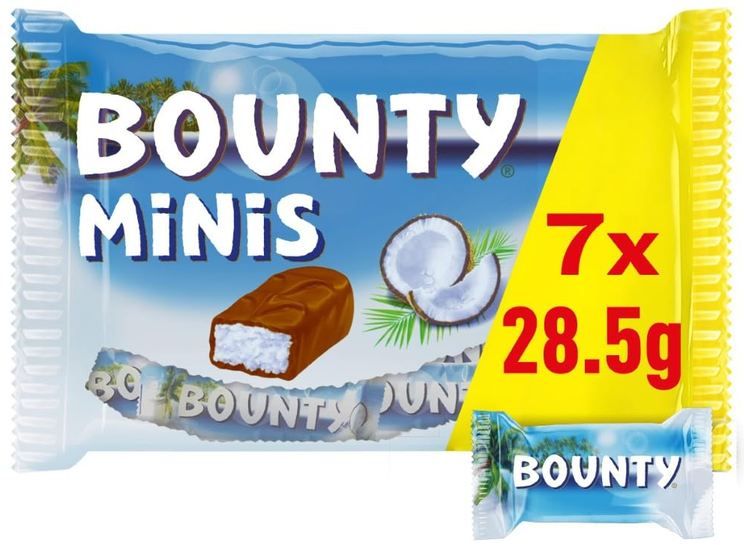 🥥 3x Bounty Minis Schokoriegel, je 227g für 7,98€ (statt 12€)