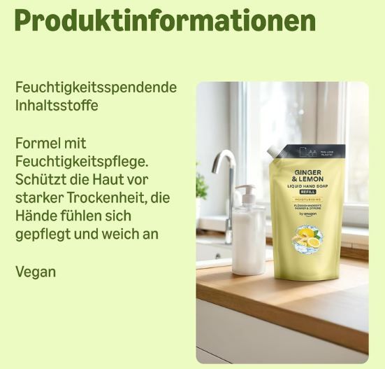 🧴 8 Liter by Amazon Ingwer & Zitrone Handseife ab 8,25€ (statt 14€)