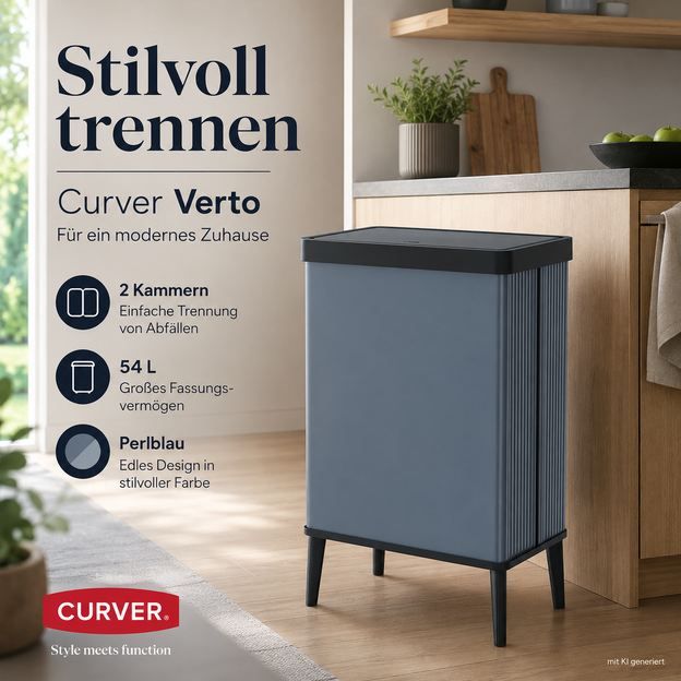 🗑️ Curver Verto 2-Kammer Mülleimer mit 54L für 28,99€ (statt 36€) 🗑️ Curver Verto 2 Kammer Mülleimer mit 54L für 28,99€ (statt 36€)
