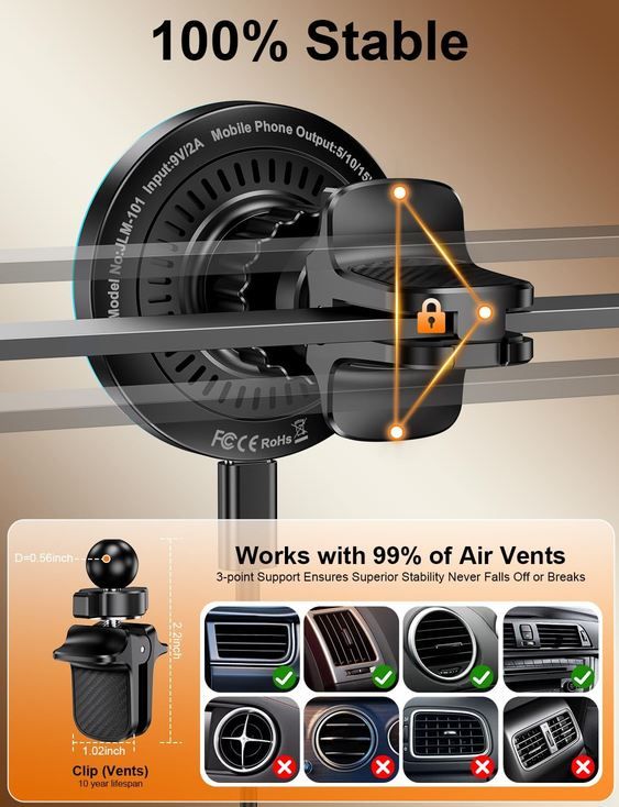 📱 Uriacg 360° Mag-Safe Autohalterung mit 15W Ladefunktion für 9,99€ (statt 20€) 📱 Uriacg 360° Mag Safe Autohalterung mit 15W Ladefunktion für 9,99€ (statt 20€)