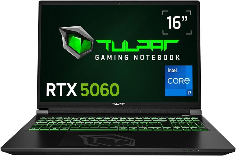 💻 Tulpar T6 V3.5.2 Gaming Laptop mit 16 FHD+, Core i7 & RTX 5060 für 1.209€ (statt 1.389€)