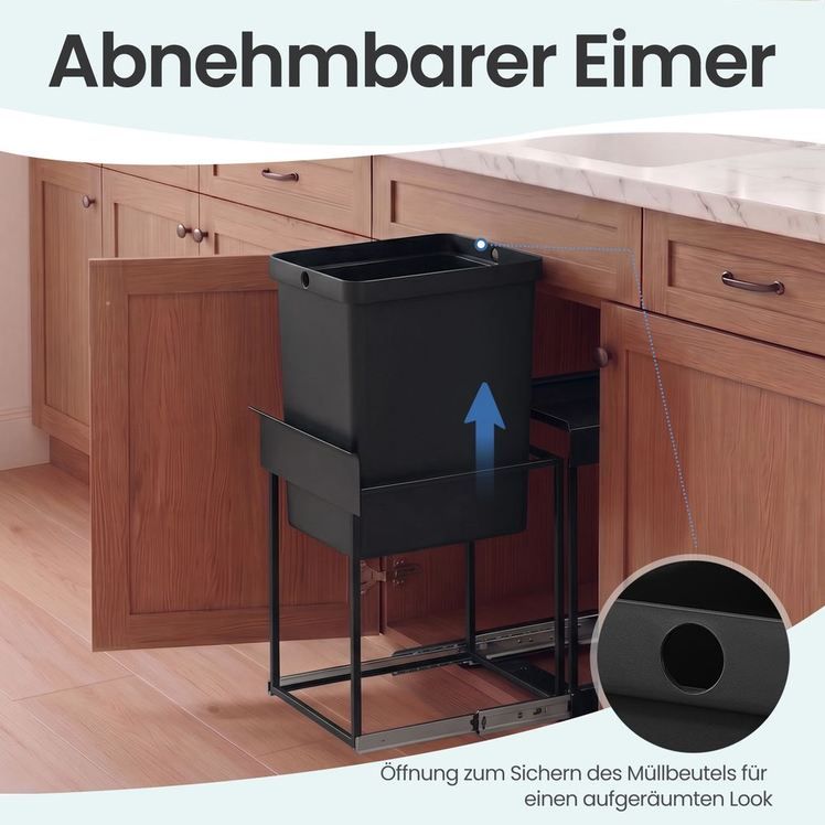 🗑️ Songmics Unterschrank Mülleimer mit Schienen, 20L für 36,99€ (statt 50€) 🗑️ Songmics Unterschrank Mülleimer mit Schienen, 20L für 36,99€ (statt 50€)