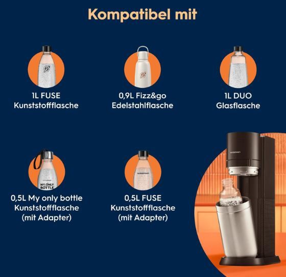 🥤 SodaStream Duo Wassersprudler Set mit CO2-Zylinder + Flaschen für 119,99€ (statt 150€) 🥤 SodaStream Duo Wassersprudler Set mit CO2 Zylinder + Flaschen für 119,99€ (statt 150€)