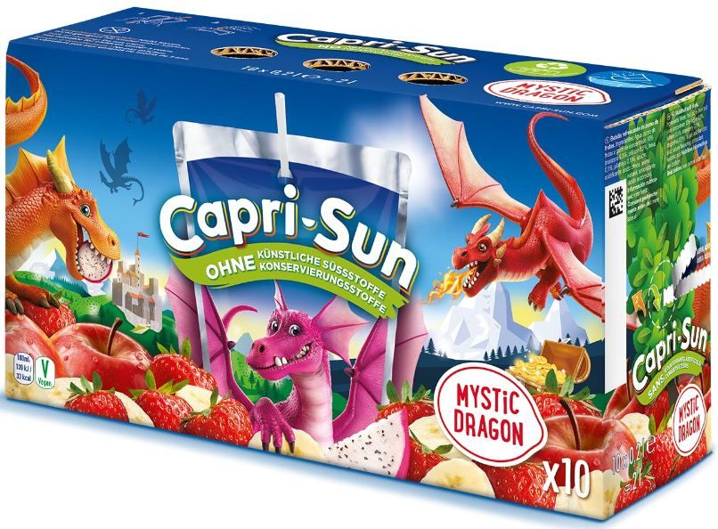 8 Liter! 🍹 4 x 10er Pack Capri Sun Mystic Dragon Fruchtsaftgetränk ab 11€ (statt 17€)