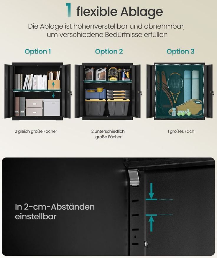 🗃️ Songmics Aktenschrank mit 2 Türen, 80x40x90cm, abschließbar für 69,99€ (statt 92€)
