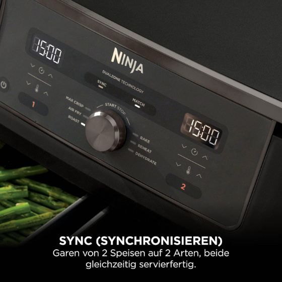 🍟 Ninja DZ400EUBK MAX Dual Zone Heißluftfritteuse, 9,5L für 169,99€ (statt 230€) 🍟 Ninja DZ400EUBK MAX Dual Zone Heißluftfritteuse, 9,5L für 169,99€ (statt 230€)