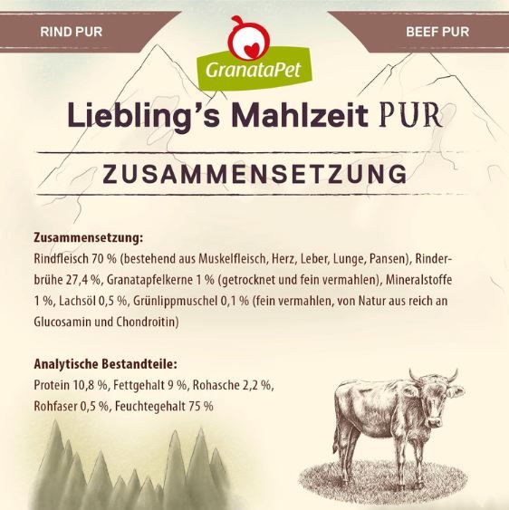 🐶 6 x 400g GranataPet Liebling's Mahlzeit PUR Rind ab 11,58€ (statt 17€) 🐶 6 x 400g GranataPet Lieblings Mahlzeit PUR Rind ab 11,58€ (statt 17€)