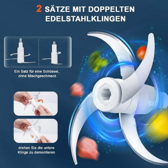 🍲 Bear Mini Zerkleinerer mit 2 Geschwindigkeitsstufen für 19,99€ (statt 35€)