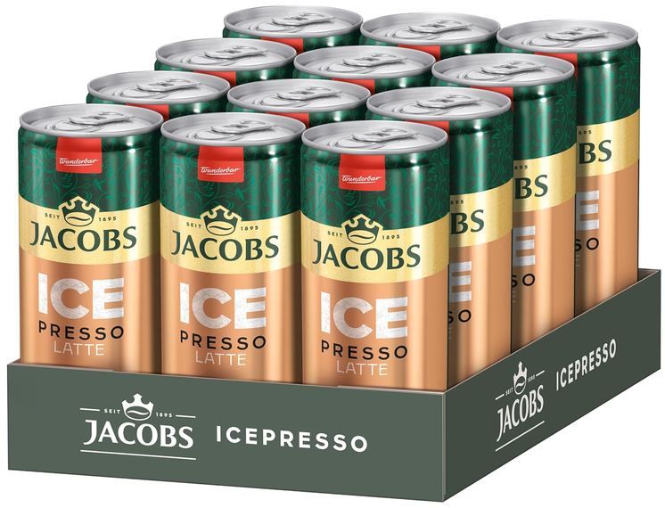 ☕ 12er Pack Jacobs Icepresso Latte Eiskaffee To Go, 250ml für 15,99€ (statt 22€)