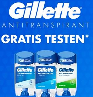 🙋‍♂️ forme: Gillette Antitranspirant Deo gratis ausprobieren