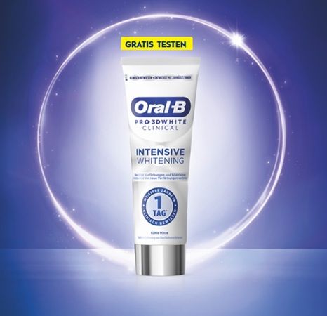 🪥 forme: Oral-B Pro 3D White Clinical Intensive Whitening Kühle Minze gratis ausprobieren 🪥 forme: Oral B Pro 3D White Clinical Intensive Whitening Kühle Minze gratis ausprobieren