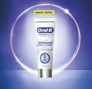 🪥 forme: Oral-B Pro 3D White Clinical Intensive Whitening Kühle Minze gratis ausprobieren