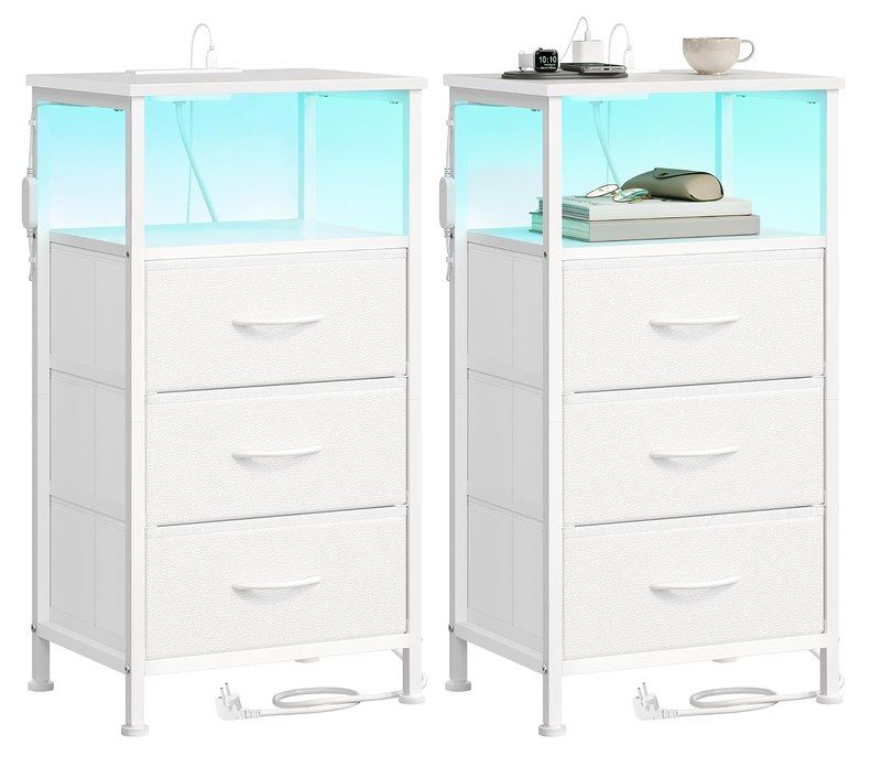 📚 2x SONGMICS Nachttisch mit Steckdose & LED-Beleuchtung für 49,99€ (statt 65€) 📚 2x SONGMICS Nachttisch mit Steckdose & LED Beleuchtung für 49,99€ (statt 65€)