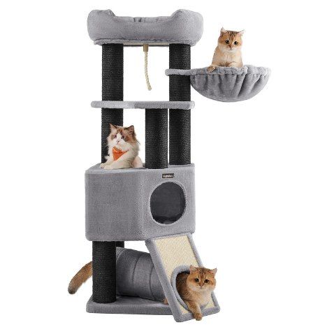 😻 FEANDREA Kratzbaum (141cm) mit dicken Säulen für 59,99€ (statt 76€)