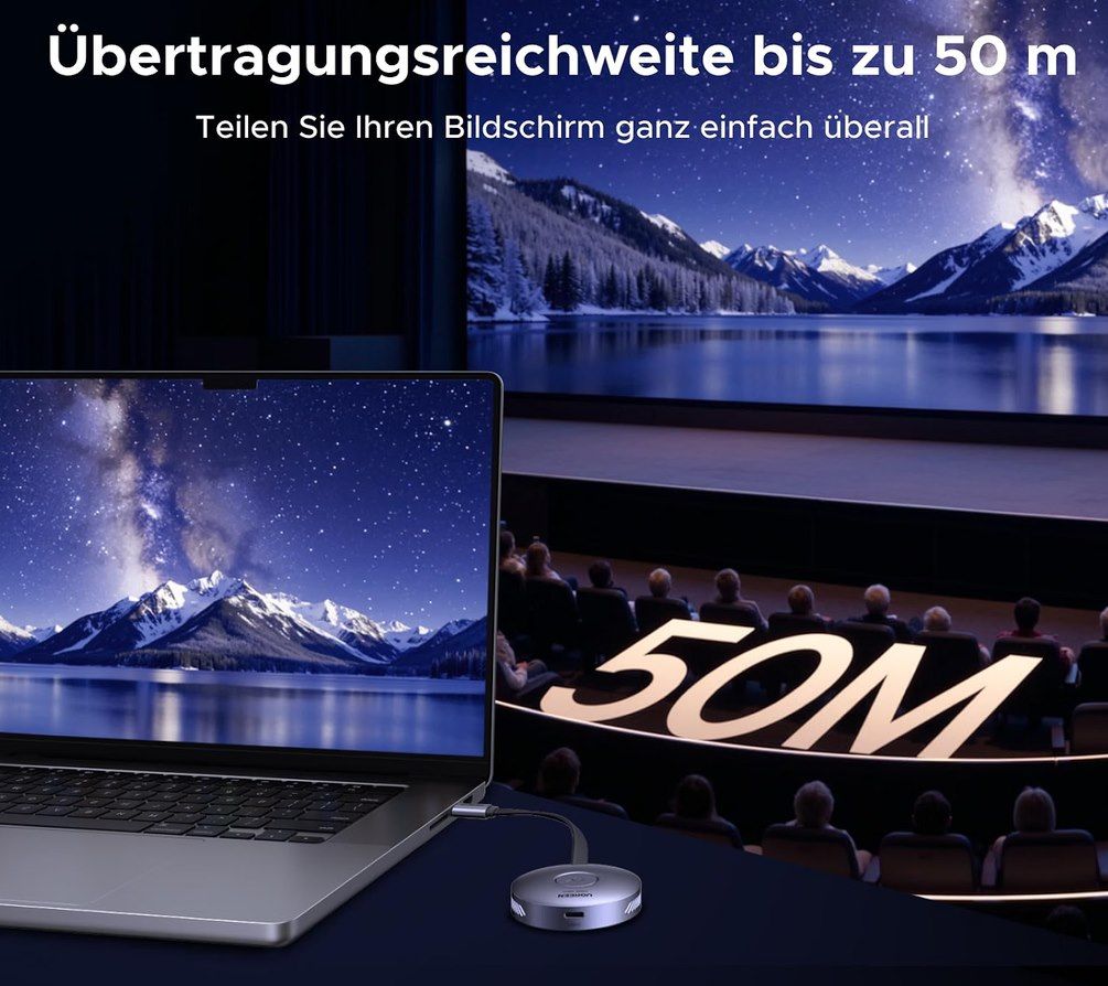 đ„ïž UGREEN kabelloser USB C Sender und HDMI EmpfĂ€nger fĂŒr 65,90⏠(statt 80âŹ) đ„ïž UGREEN kabelloser USB C Sender und HDMI EmpfĂ€nger fĂŒr 65,90⏠(statt 80âŹ)