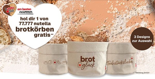 🥐 Mit dem Kauf von Nutella Brotkorb kostenlos abfassen 🥐 Mit dem Kauf von Nutella Brotkorb kostenlos abfassen