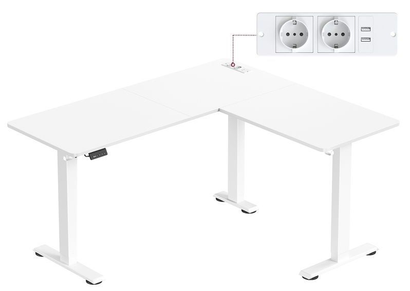 🖥️ VASAGLE höhenverstellbarer Eckschreibtisch mit 2 Steckdosen & 2 USB Ports für 134,99€ (statt 160€) 🖥️ VASAGLE höhenverstellbarer Eckschreibtisch mit 2 Steckdosen & 2 USB Ports für 134,99€ (statt 160€)