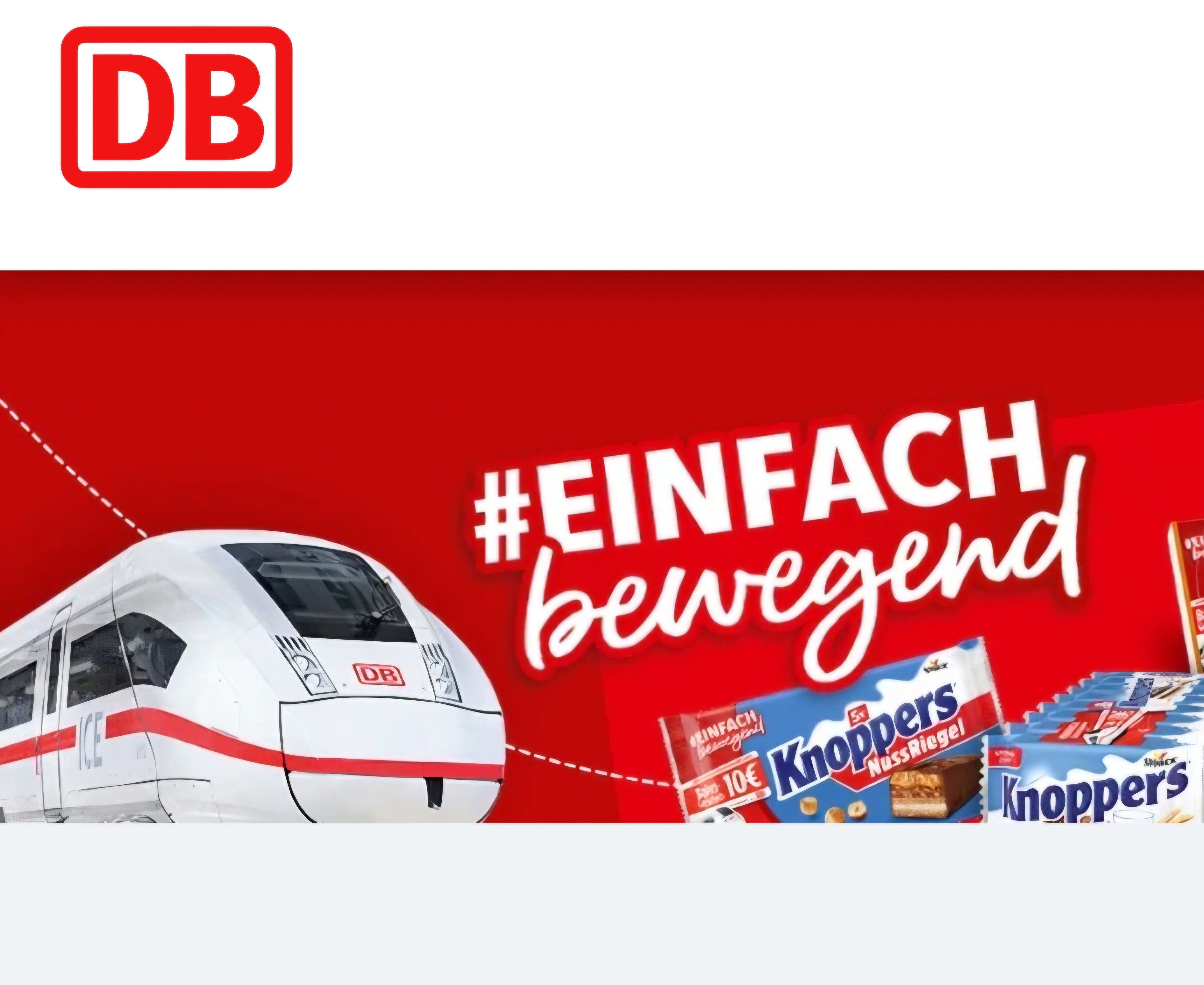 eff. -8,31€ Ersparnis, 10€ Bahngutschein + 8 Knoppers bei Rewe eff. 8,31€ Ersparnis, 10€ Bahngutschein + 8 Knoppers bei Rewe
