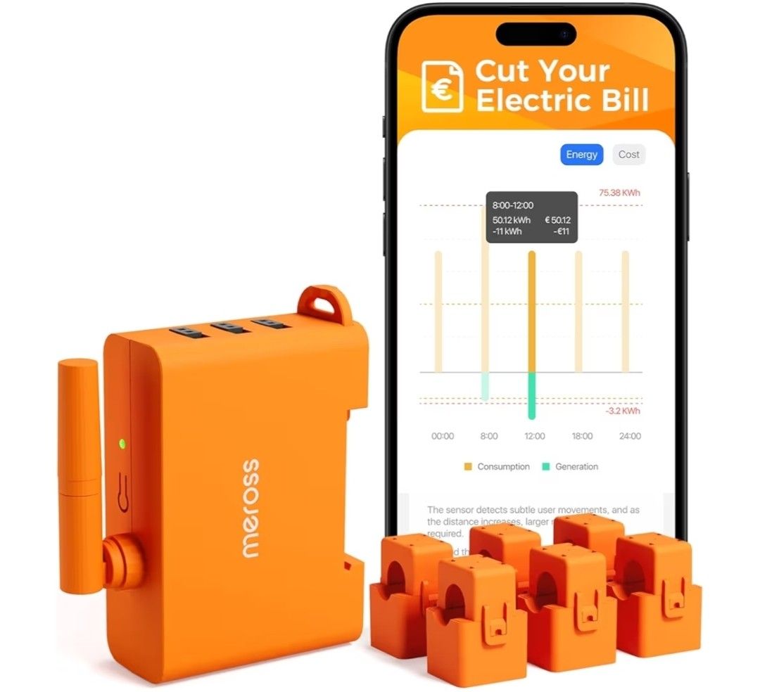 Meross Smart Meter 3-Phasen Stromzähler mit 6 Messkanälen, DIN-SchieneWLAN Energiezähler mit Home Assistant für Balkonkraftwerk, PV-Systeme, Kostenlose Nutzung der Meross Cloud Meross Smart Meter 3 Phasen Stromzähler mit 6 Messkanälen, DIN SchieneWLAN Energiezähler mit Home Assistant für Balkonkraftwerk, PV Systeme, Kostenlose Nutzung der Meross Cloud