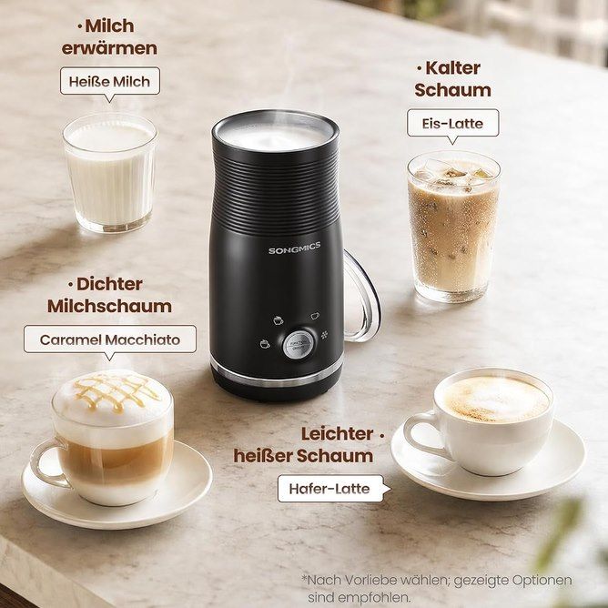 🥛 SONGMICS elektr. Milchaufschäumer mit 4 Funktionen für 25,99€ (statt 34€)