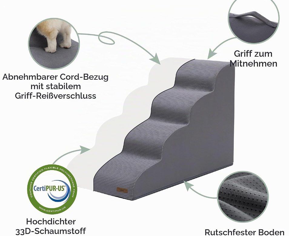 🐕 Lesure Tiertreppe für Hunde und Katzen mit 3 Stufen für 17,99€ (statt 30€) 🐕 Lesure Tiertreppe für Hunde und Katzen mit 3 Stufen für 17,99€ (statt 30€)