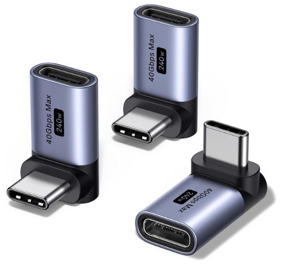 ⏲ 3x UGREEN USB C Winkel Adapter mit 240W & 40Gbps für 8,98€ (statt 12€)