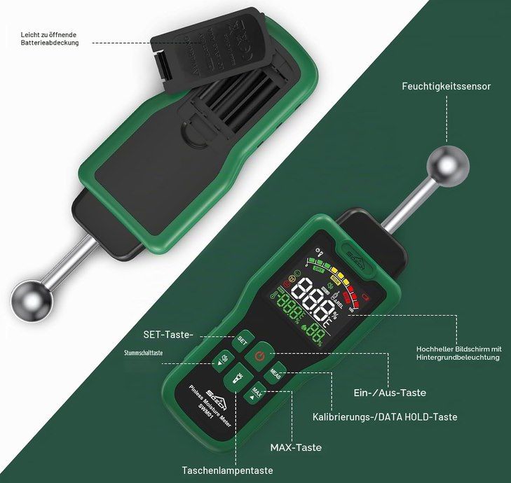 💦 SQECH Feuchtigkeitsmessgerät mit Thermometer & LCD für 25,99€ (statt 40€) 💦 SQECH Feuchtigkeitsmessgerät mit Thermometer & LCD für 25,99€ (statt 40€)