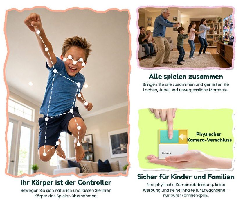🕹️ BLACKVIEW PlayPop 8 AI-Tracking-Bewegungs Spielekonsole für 191€ (statt 220€) 🕹️ BLACKVIEW PlayPop 8 AI Tracking Bewegungs Spielekonsole für 191€ (statt 220€)