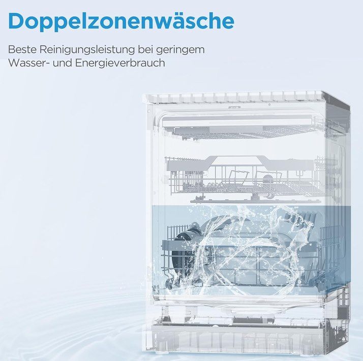 🍴 Midea Spülmaschine 45cm Freistehend & Unterbaufähig mit App für 328,93€ (statt 436€)