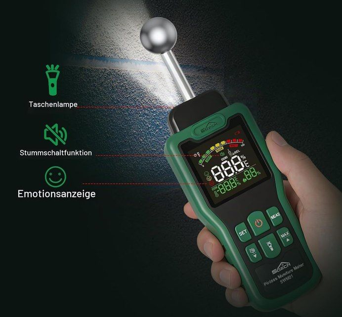 💦 SQECH Feuchtigkeitsmessgerät mit Thermometer & LCD für 25,99€ (statt 40€) 💦 SQECH Feuchtigkeitsmessgerät mit Thermometer & LCD für 25,99€ (statt 40€)