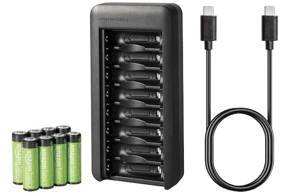 🔌🔋 8er Pack Amazon Basics AA Batterien + Batterieladegerät für 14,50€ (statt 20€)