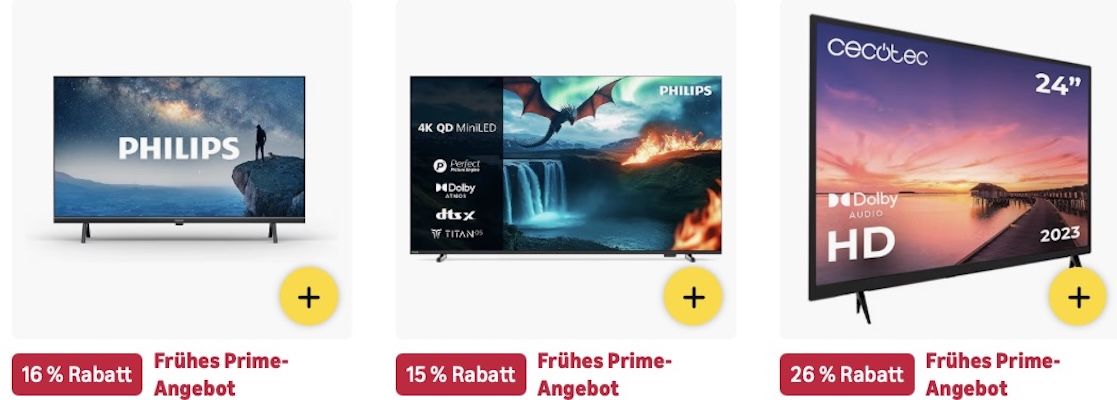 😳📺💥 Amazon: Smart TVs im frühen Prime SALE mit bis -50% z.B. 98 😳📺💥 Amazon: Smart TVs im frühen Prime SALE mit bis 50% z.B. 98 Samsung Crystal 4K UHD TV für 1.680€ (statt 1.899€)