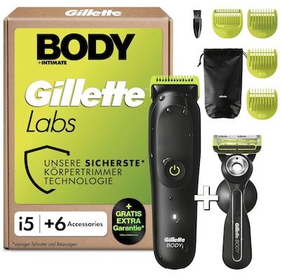 🪒 GilletteLabs Body + Intimate i5 Trimmer & Rasierer für 59,99€ (statt 70€)