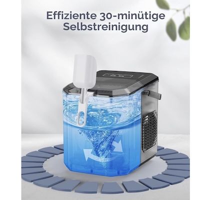 🥶 Silonn Eiswürfelmaschine mit 9 🧊 in 6 Min für 67,99€ (statt 80€)