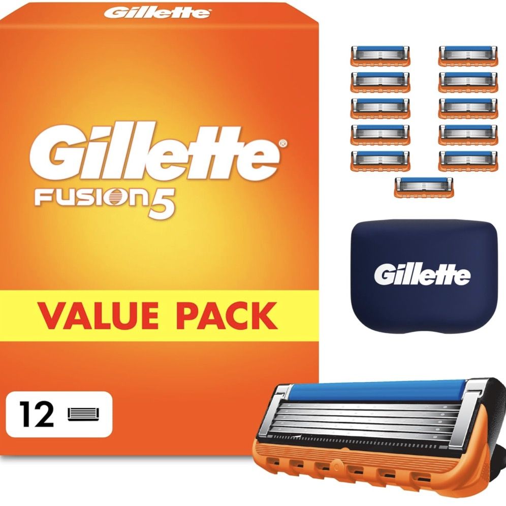🔝🪒 12x Gillette Fusion 5 Herren Rasierklingen für 34,67€ (statt 45€)