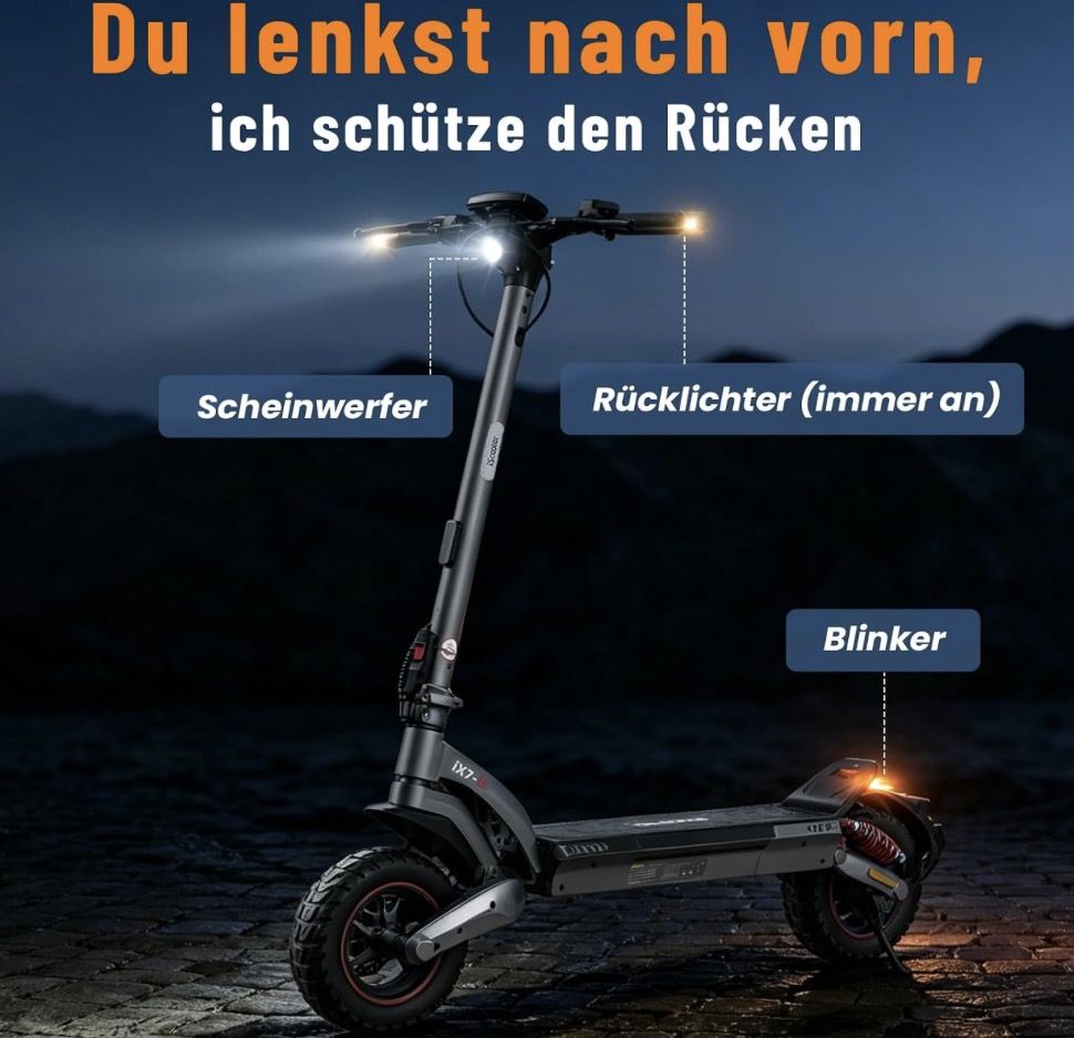 🛴 iScooter E-Scooter mit Straßenzulassung & 80km Reichweite für 599,97€ (statt 660€) 🛴 iScooter E Scooter mit Straßenzulassung & 80km Reichweite für 599,97€ (statt 660€)