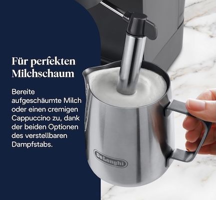 🥛💨☕️ DeLonghi Classic Espressomaschine mit Milchaufschäumer für 109€ (statt 130€)
