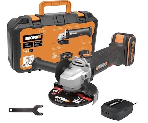 🌀 Worx WX807 Akku Winkelschleifer inkl. Akku & Ladegerät für 93,49€ (statt 110€)