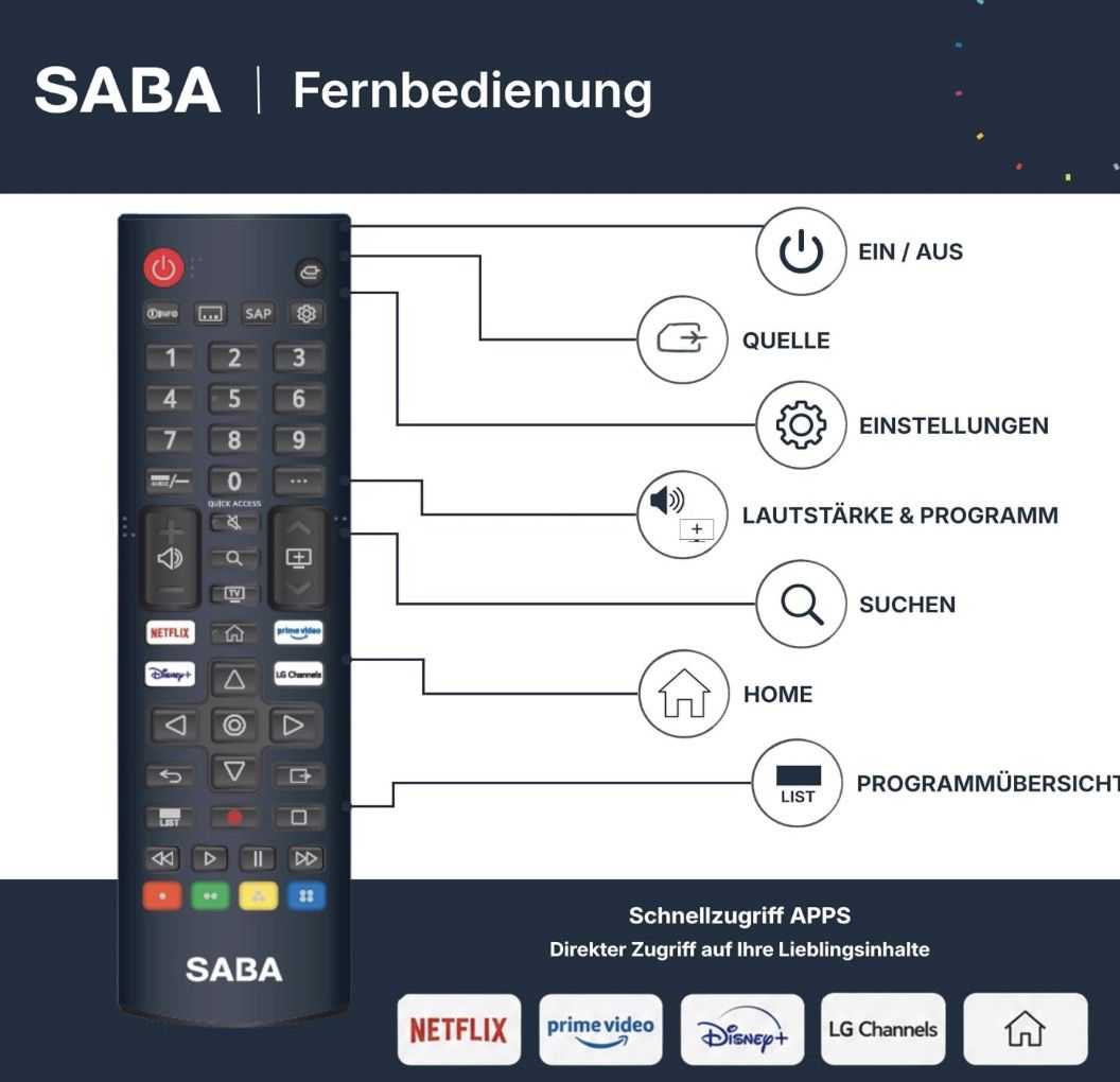 📺 Saba SA40Z1QF – 40 📺 Saba SA40Z1QF – 40 QLED Full HD Smart TV für 189,99€ (statt 299€)
