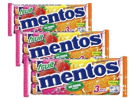 🍊Mentos Fruit Kaubonbons 🍓🍋 im 4er-Pack ab 4,64€ (statt 8€) 🍊Mentos Fruit Kaubonbons 🍓🍋 im 4er Pack ab 4,64€ (statt 8€)