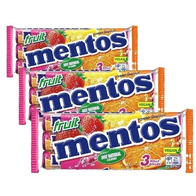 🍊Mentos Fruit Kaubonbons 🍓🍋 im 4er-Pack ab 4,64€ (statt 8€)