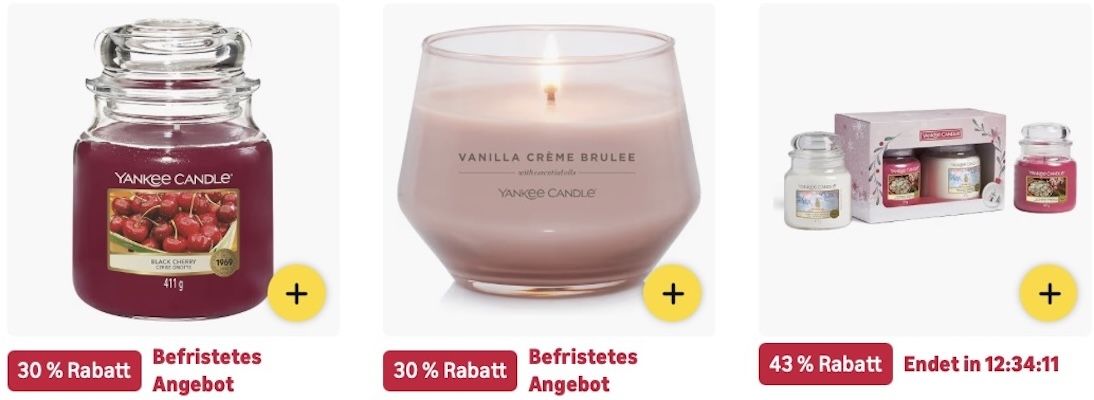 🔝🕯️ Amazon: Yankee Candle Sale mit bis -43% z.B. Vanilla Cupcake für 23€ (statt 30€) 🔝🕯️ Amazon: Yankee Candle Sale mit bis 43% z.B. Vanilla Cupcake für 23€ (statt 30€)
