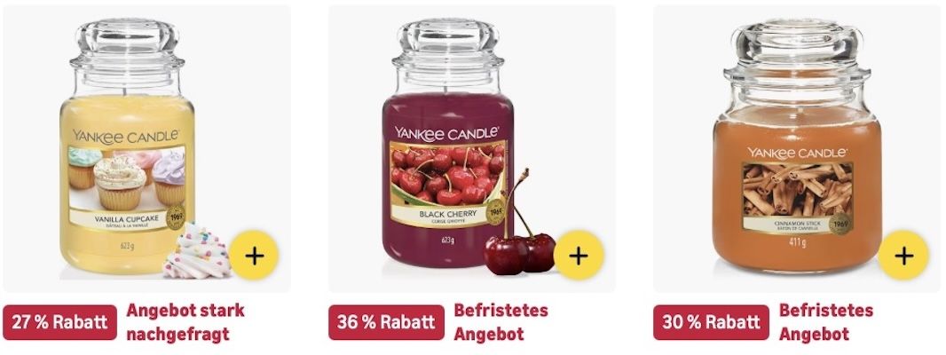 🔝🕯️ Amazon: Yankee Candle Sale mit bis -43% z.B. Vanilla Cupcake für 23€ (statt 30€) 🔝🕯️ Amazon: Yankee Candle Sale mit bis 43% z.B. Vanilla Cupcake für 23€ (statt 30€)
