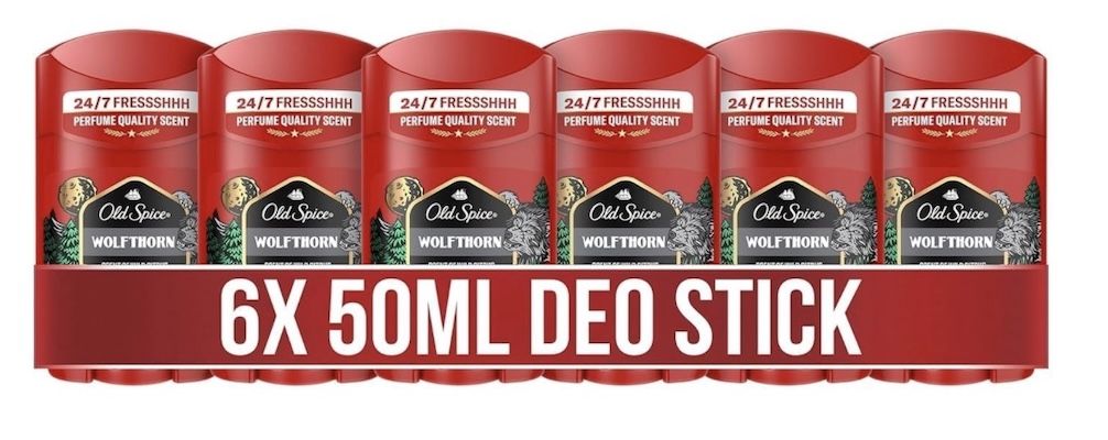 👃🏻 6x50 ml Old Spice Wolfthorn Männer Deostick für 15,94€ (statt 20€) 👃🏻 6x50 ml Old Spice Wolfthorn Männer Deostick für 15,94€ (statt 20€)