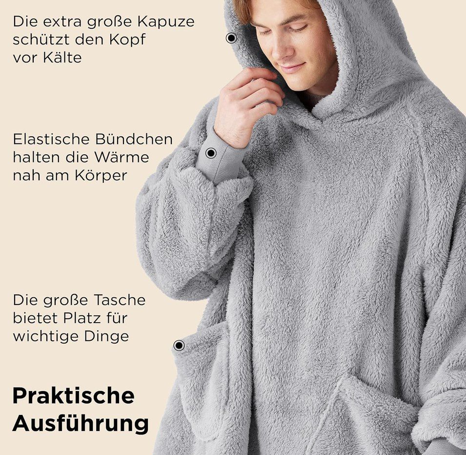 đ BEDSURE Hoodie Decke mit Ărmeln in Grau fĂŒr 12,11⏠(statt 24âŹ) đ BEDSURE Hoodie Decke mit Ărmeln in Grau fĂŒr 12,11⏠(statt 24âŹ)