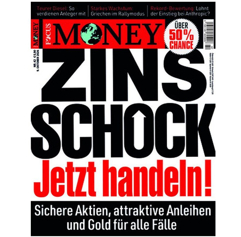 💶 FOCUS Money Abo mit 52 Ausgaben für nur 89,90€ (statt 301€)