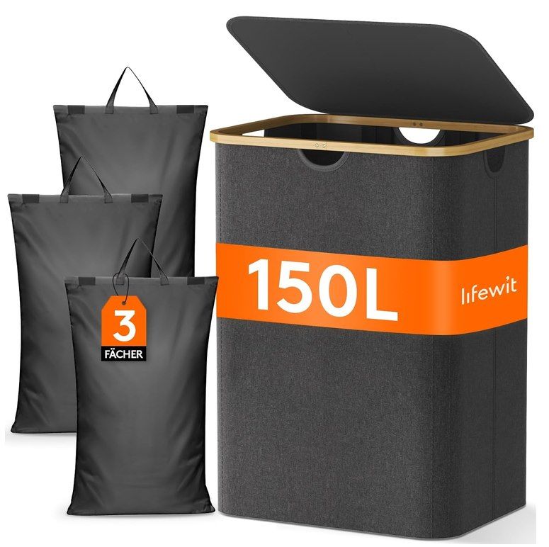 🧺 53% Rabatt auf faltbaren Lifewit Wäschekorb (150L) mit Deckel für 15,86€ (statt 30€) – versch. Farben