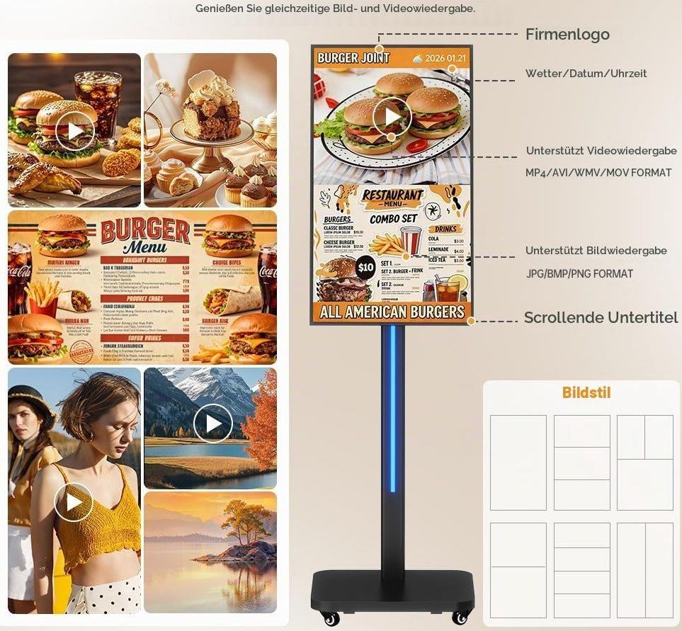 đ JASZDOT 32 Zoll Digitaler Kundenstopper mit App-Steuerung fĂŒr 449,50⏠(statt 899âŹ) đ JASZDOT 32 Zoll Digitaler Kundenstopper mit App Steuerung fĂŒr 449,50⏠(statt 899âŹ)