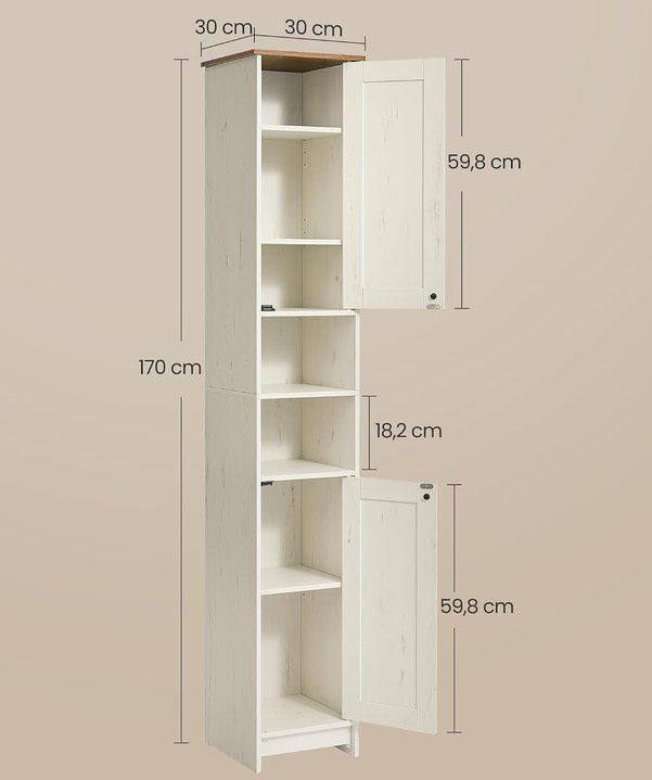 🗄️ SONGMICS Badezimmerhochschrank mit 2 Türen für 49,99€ (statt 70€) 🗄️ SONGMICS Badezimmerhochschrank mit 2 Türen für 49,99€ (statt 70€)