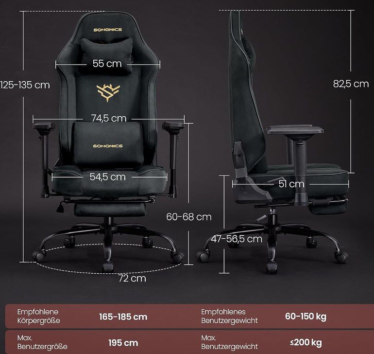 💺 SONGMICS Gaming Stuhl (bis 200kg) aus Wildlederimitat für 123,99€ (statt 150€) 💺 SONGMICS Gaming Stuhl (bis 200kg) aus Wildlederimitat für 123,99€ (statt 150€)